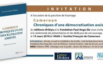 Dédicace du livre de Valentin Simeon Zinga: Cameroun, Chroniques d’une démocratisation assistée