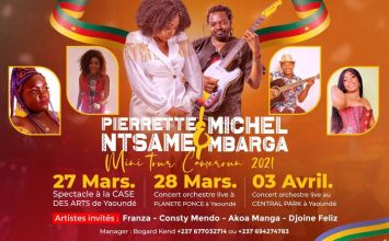 Mini Tour Cameroun: Pierrette Ntsamé et Michel Mbarga en Concert les 27, 28 Mars et 03 Avril 2021