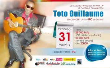 Toto Guillaume en Concert Live à L’IFC de Douala ce 31 Mai 2019