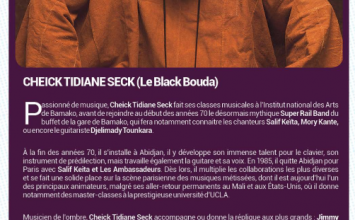 Cheick Tidiane Seck, une prière afro jazz à Randy Weston